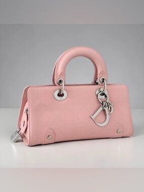 Vintage Original DIOR Lady D-Joy Pink Leather Handbag